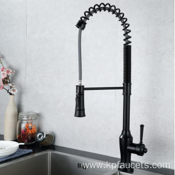 High Arc Commercial Matte Black Kitchen Faucet